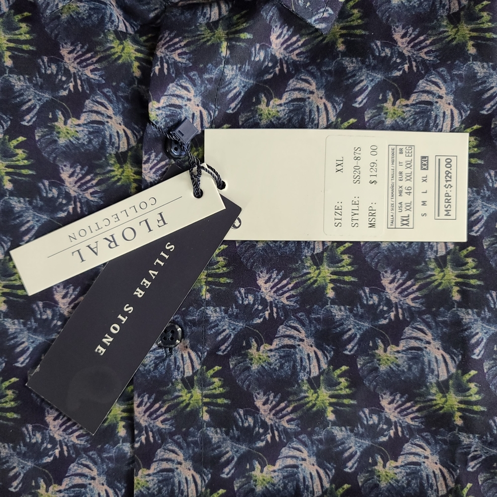 Silver Stone floral collection Modern Fit NWT szL - Picture 2 of 7